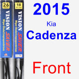 Front Wiper Blade Pack for 2015 Kia Cadenza - Vision Saver