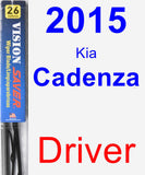 Driver Wiper Blade for 2015 Kia Cadenza - Vision Saver