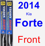 Front Wiper Blade Pack for 2014 Kia Forte - Vision Saver