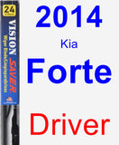 Driver Wiper Blade for 2014 Kia Forte - Vision Saver
