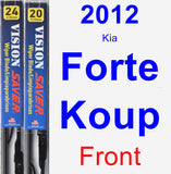 Front Wiper Blade Pack for 2012 Kia Forte Koup - Vision Saver