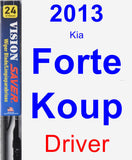 Driver Wiper Blade for 2013 Kia Forte Koup - Vision Saver