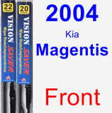 Front Wiper Blade Pack for 2004 Kia Magentis - Vision Saver