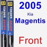 Front Wiper Blade Pack for 2005 Kia Magentis - Vision Saver