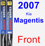 Front Wiper Blade Pack for 2007 Kia Magentis - Vision Saver