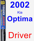 Driver Wiper Blade for 2002 Kia Optima - Vision Saver