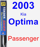 Passenger Wiper Blade for 2003 Kia Optima - Vision Saver