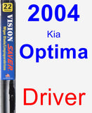 Driver Wiper Blade for 2004 Kia Optima - Vision Saver