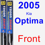 Front Wiper Blade Pack for 2005 Kia Optima - Vision Saver