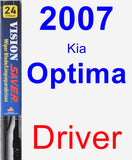 Driver Wiper Blade for 2007 Kia Optima - Vision Saver