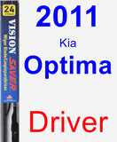 Driver Wiper Blade for 2011 Kia Optima - Vision Saver