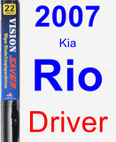 Driver Wiper Blade for 2007 Kia Rio - Vision Saver