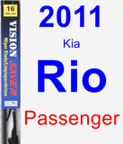 Passenger Wiper Blade for 2011 Kia Rio - Vision Saver