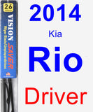 Driver Wiper Blade for 2014 Kia Rio - Vision Saver