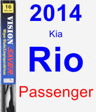 Passenger Wiper Blade for 2014 Kia Rio - Vision Saver