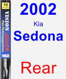 Rear Wiper Blade for 2002 Kia Sedona - Vision Saver