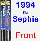 Front Wiper Blade Pack for 1994 Kia Sephia - Vision Saver