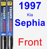 Front Wiper Blade Pack for 1997 Kia Sephia - Vision Saver