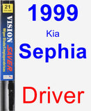 Driver Wiper Blade for 1999 Kia Sephia - Vision Saver