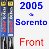 Front Wiper Blade Pack for 2005 Kia Sorento - Vision Saver