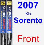 Front Wiper Blade Pack for 2007 Kia Sorento - Vision Saver