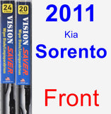 Front Wiper Blade Pack for 2011 Kia Sorento - Vision Saver