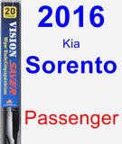 Passenger Wiper Blade for 2016 Kia Sorento - Vision Saver