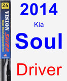 Driver Wiper Blade for 2014 Kia Soul - Vision Saver