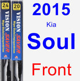 Front Wiper Blade Pack for 2015 Kia Soul - Vision Saver