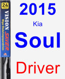 Driver Wiper Blade for 2015 Kia Soul - Vision Saver