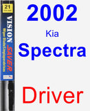 Driver Wiper Blade for 2002 Kia Spectra - Vision Saver