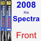Front Wiper Blade Pack for 2008 Kia Spectra - Vision Saver