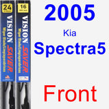 Front Wiper Blade Pack for 2005 Kia Spectra5 - Vision Saver