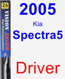 Driver Wiper Blade for 2005 Kia Spectra5 - Vision Saver