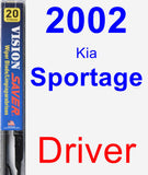 Driver Wiper Blade for 2002 Kia Sportage - Vision Saver