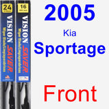 Front Wiper Blade Pack for 2005 Kia Sportage - Vision Saver