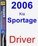 Driver Wiper Blade for 2006 Kia Sportage - Vision Saver