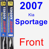 Front Wiper Blade Pack for 2007 Kia Sportage - Vision Saver