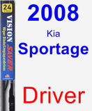 Driver Wiper Blade for 2008 Kia Sportage - Vision Saver