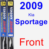 Front Wiper Blade Pack for 2009 Kia Sportage - Vision Saver