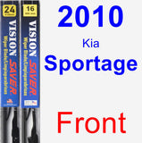 Front Wiper Blade Pack for 2010 Kia Sportage - Vision Saver