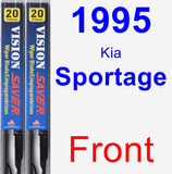 Front Wiper Blade Pack for 1995 Kia Sportage - Vision Saver