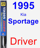 Driver Wiper Blade for 1995 Kia Sportage - Vision Saver