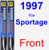 Front Wiper Blade Pack for 1997 Kia Sportage - Vision Saver