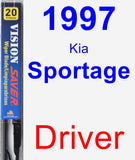 Driver Wiper Blade for 1997 Kia Sportage - Vision Saver