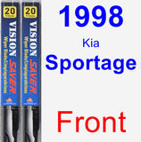 Front Wiper Blade Pack for 1998 Kia Sportage - Vision Saver