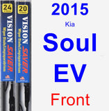 Front Wiper Blade Pack for 2015 Kia Soul EV - Vision Saver