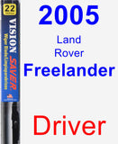 Driver Wiper Blade for 2005 Land Rover Freelander - Vision Saver