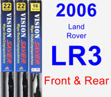 Front & Rear Wiper Blade Pack for 2006 Land Rover LR3 - Vision Saver