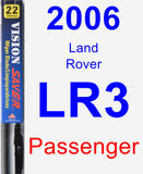 Passenger Wiper Blade for 2006 Land Rover LR3 - Vision Saver